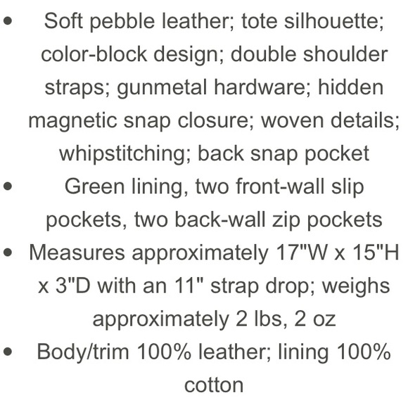 Anthropologie Leather orYANY Tote Bag Purse Hobo - Picture 5 of 6